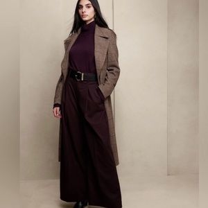 Banana Republic Burgundy Wide Leg Pants